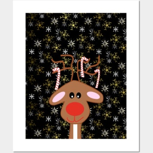 Red Nose Reindeer Christmas Posters and Art